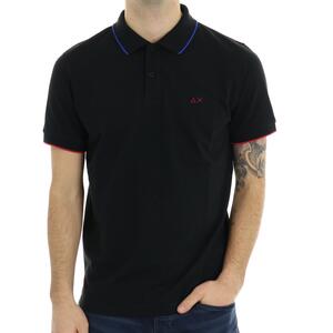 POLO CON PROFILI NERO